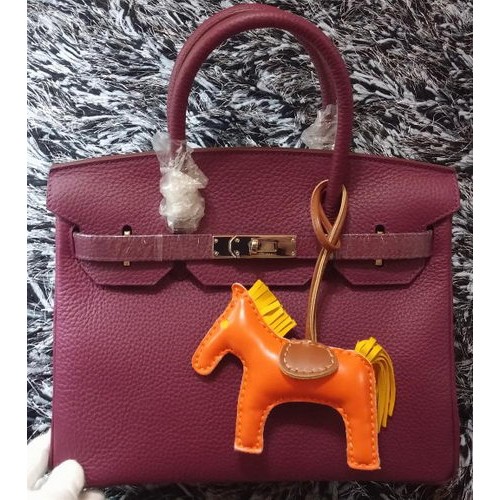 Hermes Birkin 30CM Sacs fourre-tout en cuir de litchi H30LI Violet