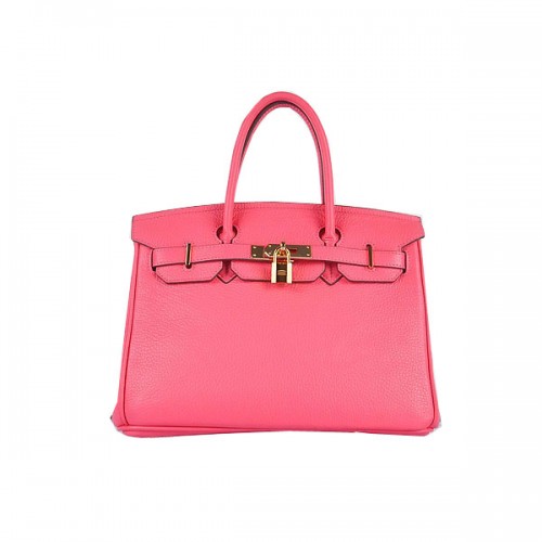 Sacs fourre-tout Hermes Birkin 30CM cuir rose clémence or