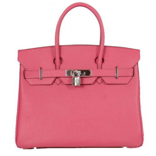 Sacs fourre-tout Hermes Birkin 30CM Cuir lisse Togo Pêche