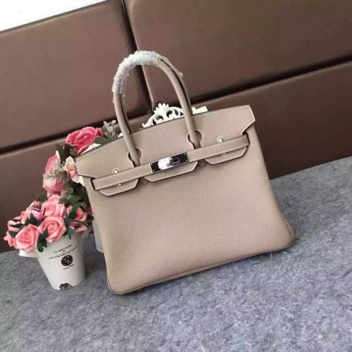 Hermes Birkin 35CM 30CM Sac fourre-tout en cuir grainé H35H30 Gris