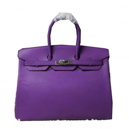 Hermes Birkin 35CM 30CM Cabas Cuir Lézard H35H30 Violet