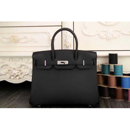 Hermes Birkin 35CM 30CM Sac fourre-tout en cuir d'origine HB35O Noir