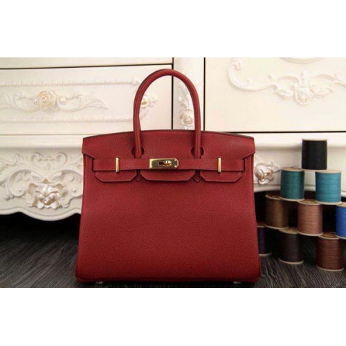 Hermes Birkin 35CM 30CM Sac fourre-tout en cuir d'origine HB35O Bordeaux