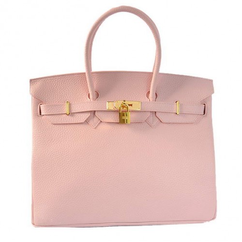 Hermes Birkin 35CM Tote Bags Cuir Togo Rose Doré