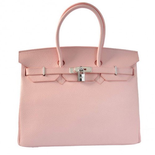 Sacs fourre-tout Hermes Birkin 35CM Togo cuir rose argent