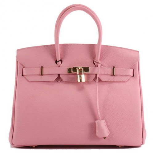 Hermes Birkin 35CM Togo Sac à main en cuir 6089 Rose Doré