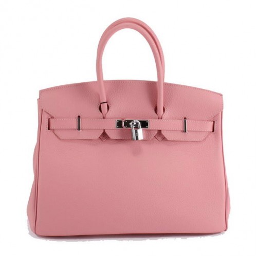 Hermes Birkin 35CM Togo sac à main en cuir 6089 argent rose