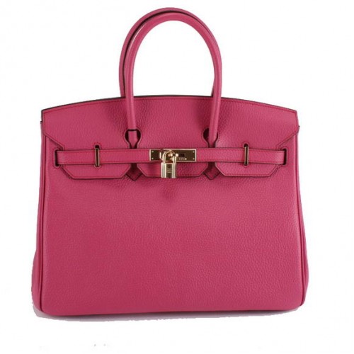 Hermes Birkin 35CM Togo Sac à main en cuir 6089 Rose Doré