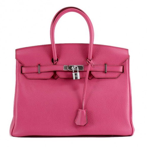 Hermes Birkin 35CM Togo sac à main en cuir 6089 argent rose