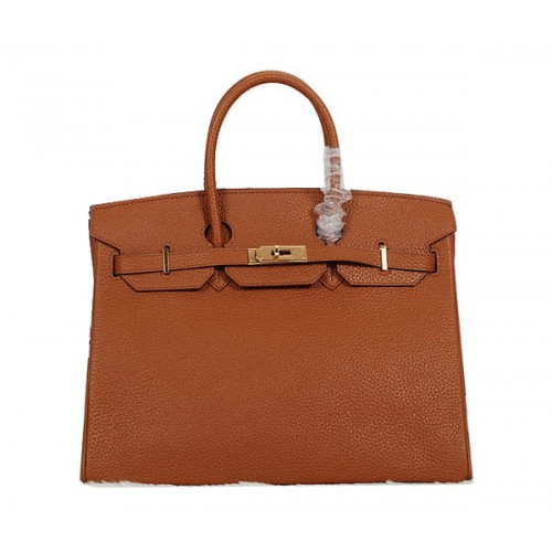 Sac Cabas Hermès Birkin 35CM Cuir Clémence Camel H35 Doré