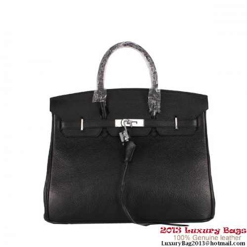 Hermès Birkin 35CM Tote Bag Clémence Cuir H-35 Noir