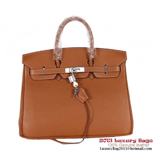 Hermès Birkin 35CM Cabas Clémence Cuir H-35 Camel