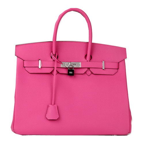Hermes Birkin 35CM Tote Bag Peach Original Cuir H35 Argent