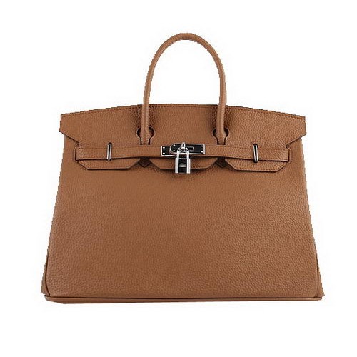 Hermes Birkin 35CM Sacs fourre-tout en cuir grainé de blé H-35 Argent