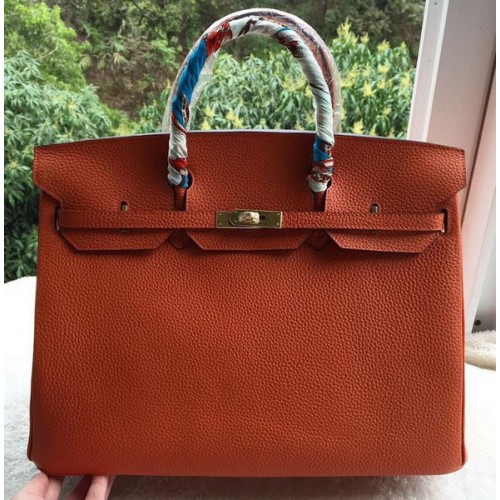Sac Hermès Birkin 40CM Cuir d'Origine BK40 Orange