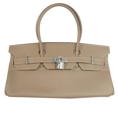 Hermes Birkin 42cm JPG Birkin Togo Sac en cuir gris foncé Matériel argenté