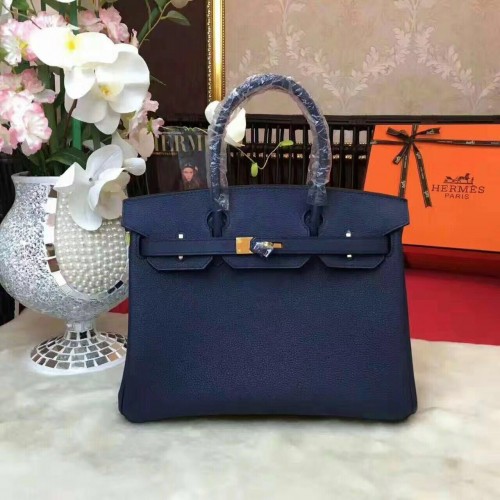 Sac Hermes Birkin Original Cuir 17825 Bleu