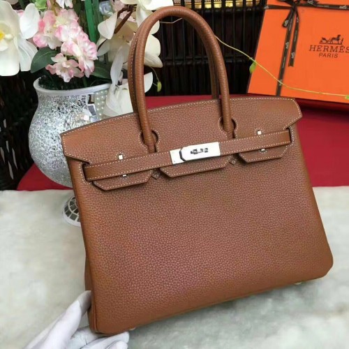 Sac Hermes Birkin Original Cuir 17825 Marron