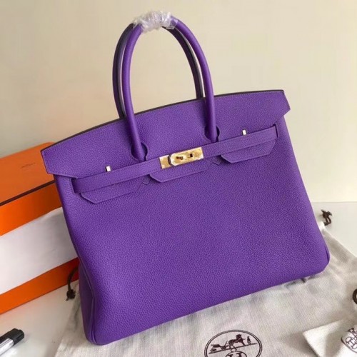 Hermes Birkin Bag Original Cuir 17825 violet