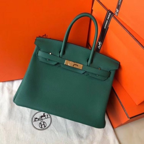 Sac Hermès Birkin Original Cuir 35CM 17825 Vert