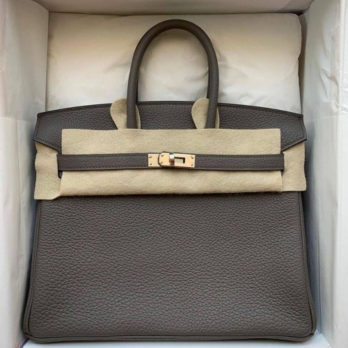 Sac Hermès Birkin Original Cuir 35CM 17825 Tinware Gris
