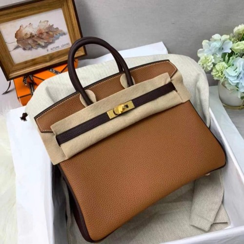 Sac Hermes Birkin Cuir Original 35CM Couleur assortie 17888 Marron&Marron foncé