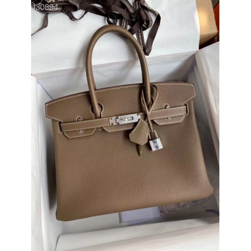 Sac Hermes Birkin Original Cuir Togo 17825 Gris