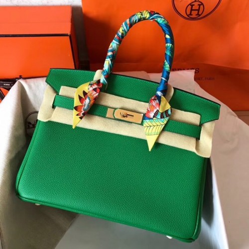 Hermes Birkin Tote Bag Original Cuir Togo BK35 vert