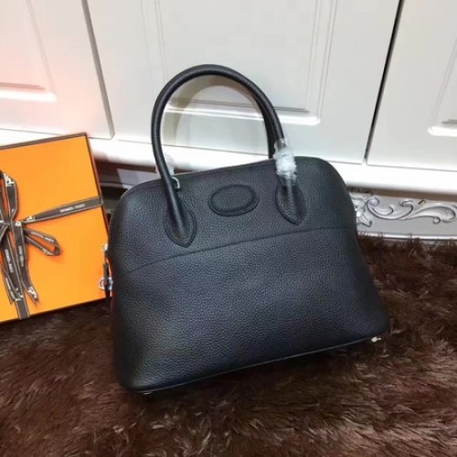 Hermes Bolide 31CM Sac fourre-tout en cuir de veau B3302 Noir