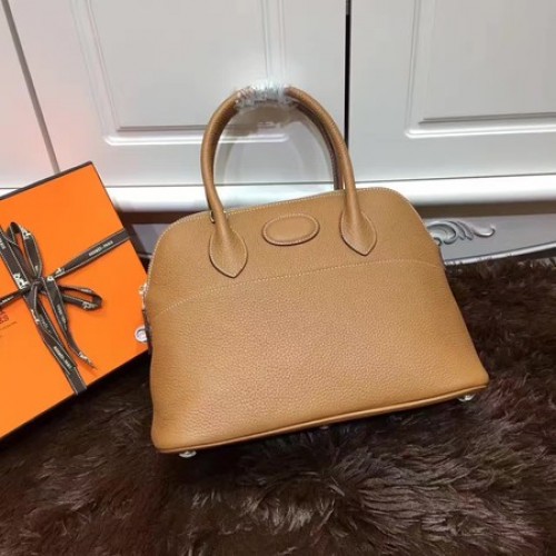 Hermes Bolide 31CM Sac fourre-tout en cuir de veau B3302 Blé