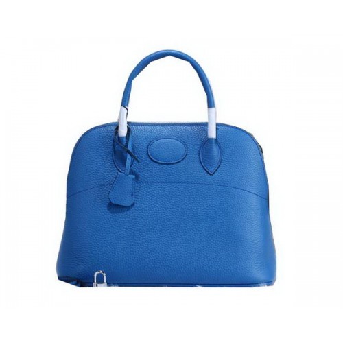 Hermes Bolide 31CM Sac fourre-tout en cuir de veau H509083 Bleu