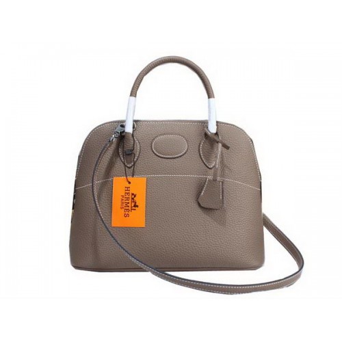 Hermes Bolide 31CM Sac fourre-tout en cuir de veau H509083 Gris