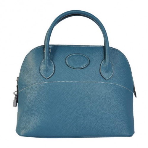 Hermès Bolide 31CM Tote Bags Clémence H1031 Bleu