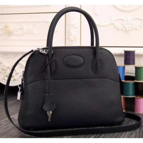 Hermes Bolide 37CM Sac fourre-tout en cuir de veau B1004 Noir