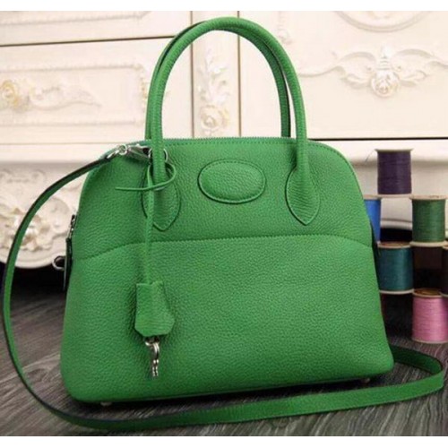 Hermes Bolide 37CM Sac fourre-tout en cuir de veau B1004 Vert