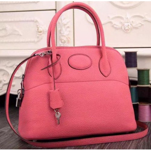 Hermes Bolide 37CM Sac fourre-tout en cuir de veau B1004 Rose