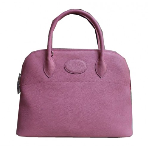 Hermes Bolide 37CM Sacs fourre-tout en cuir de veau H509084 Rose