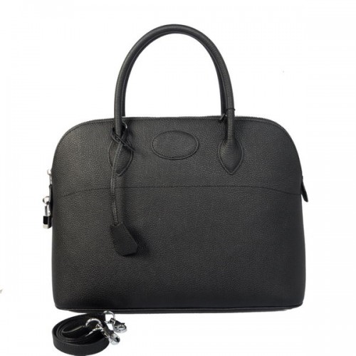 Sacs fourre-tout Hermes Bolide 37CM en cuir de veau noir