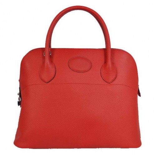 Hermès Bolide 37CM Tote Bags Clémence H1037 Rouge