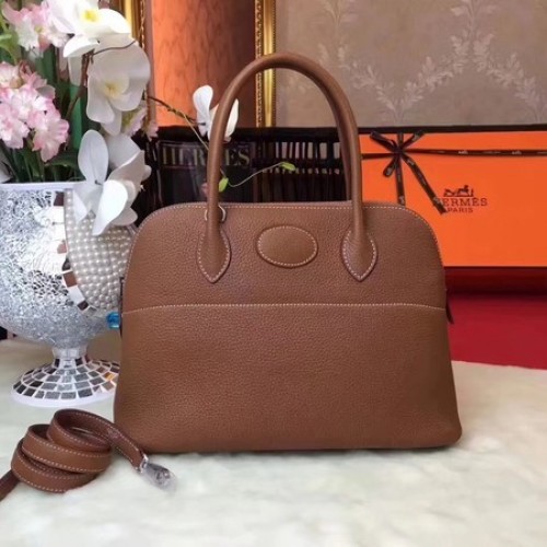 Hermes Bolide Original sac fourre-tout en cuir B1007 café