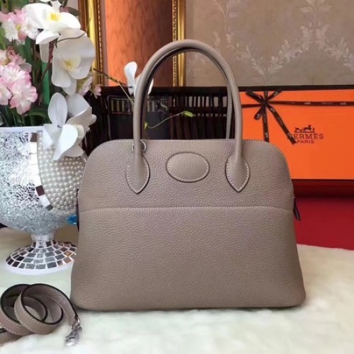 Hermes Bolide Original sac fourre-tout en cuir B1007 gris clair