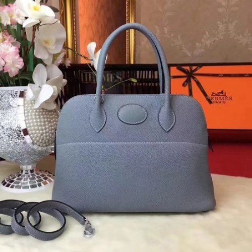 Hermes Bolide Original sac fourre-tout en cuir B1007 bleu ciel
