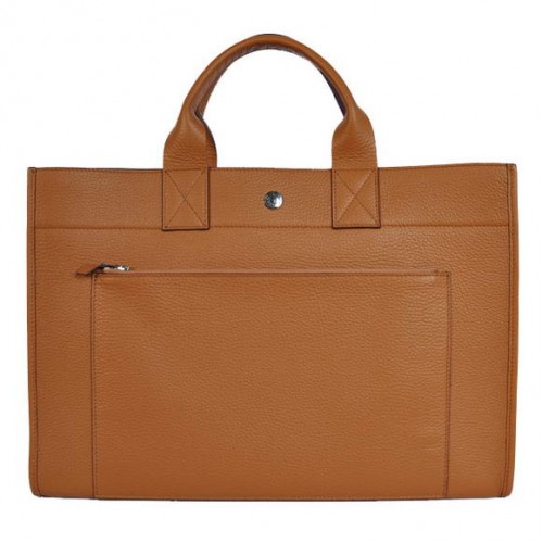Cartable Hermès 40CM Sac Clémence Cuir Camel