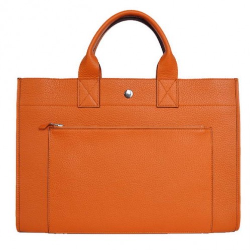 Mallette Hermès 40CM Sac En Cuir Clémence Orange