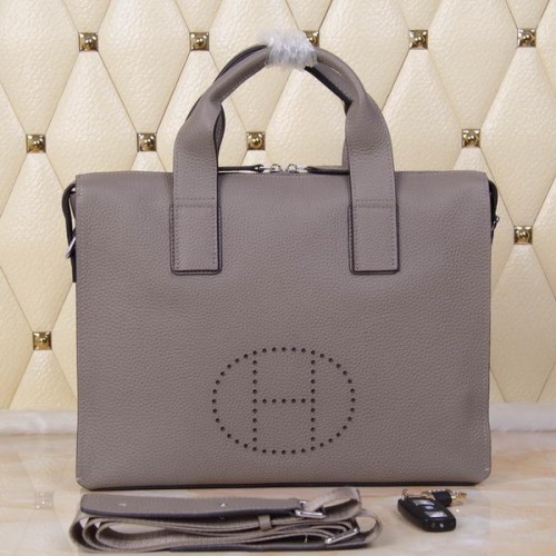 Hermes Cartable Original Cuir Grainé H8813T Gris