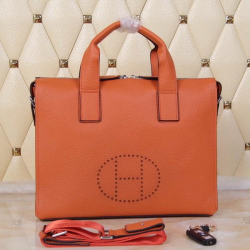 Hermes Cartable Original Cuir Grainé H8813T Orange