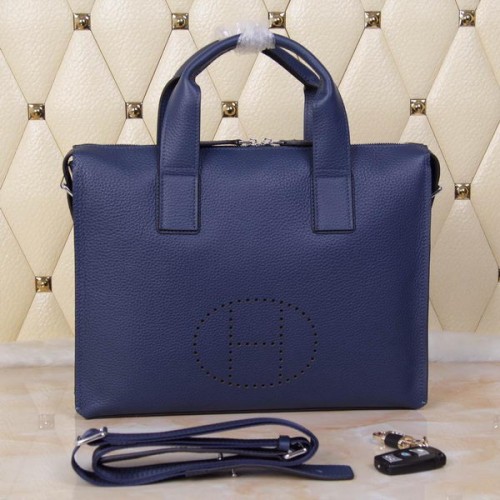Hermes Cartable Original Cuir Grainé H8813T Royal
