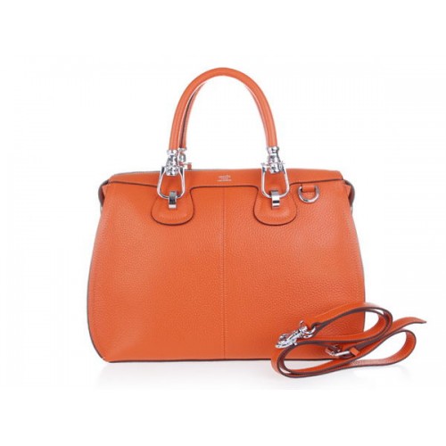 Sac à bandoulière en cuir de veau Hermes H0322 Orange
