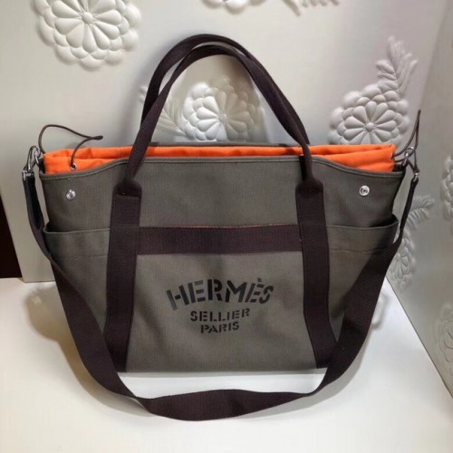 Sac Cabas Hermès Toile H0734 Kaki