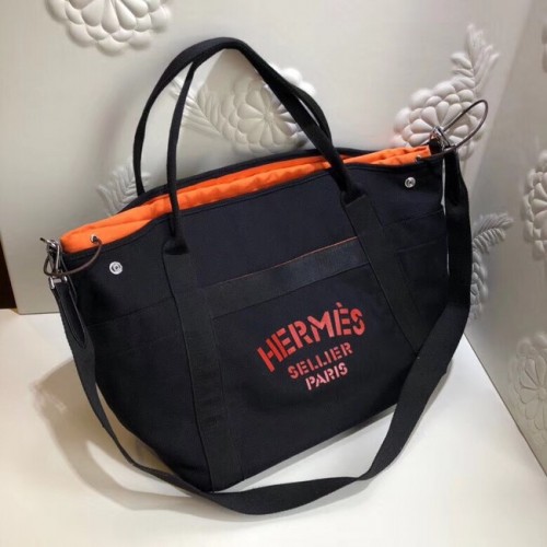 Hermès Canvas Shopping Bag H0734 noir